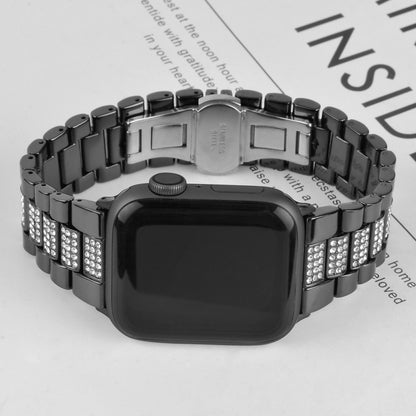 Helt vildt slidstærk Universal Apple Metal og Rhinsten Rem - Sort#serie_3