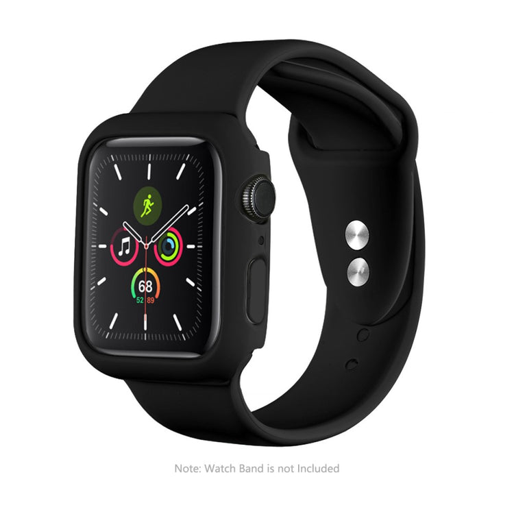 Godt Apple Watch Series 7 45mm Cover med Skærmbeskytter i Hærdet Glas - Sort#serie_5