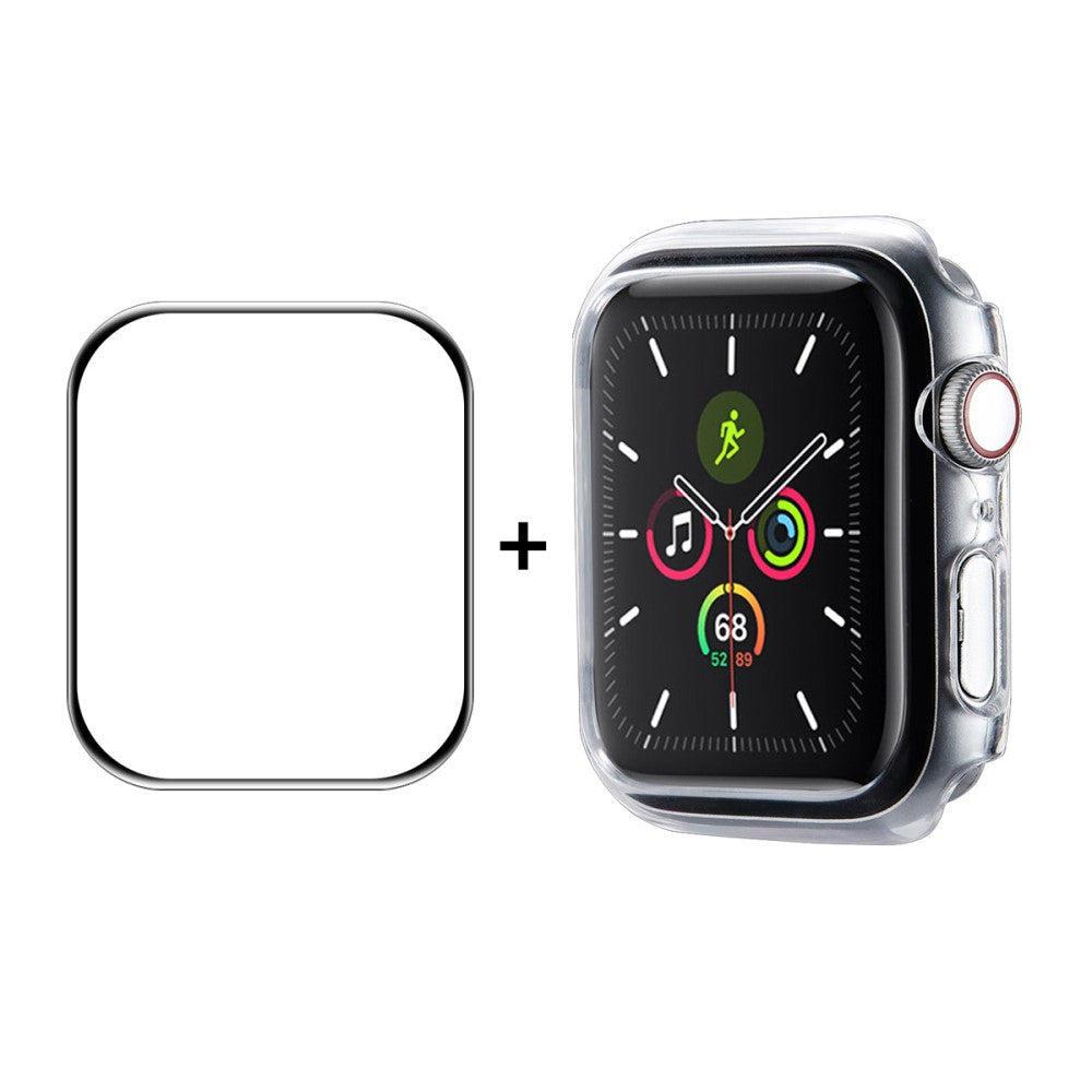 Godt Apple Watch Series 7 45mm Cover med Skærmbeskytter i Hærdet Glas - Gennemsigtig#serie_7