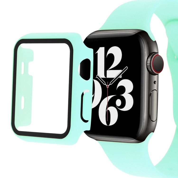 Apple Watch Series 7 45mm Plastik Cover med Rem og Hærdet Glas - Blå#serie_4