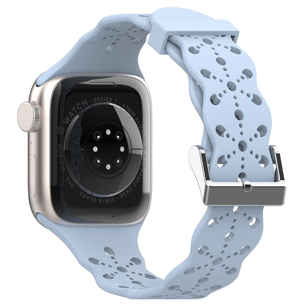Super fantastisk Apple Watch Series 7 45mm Silikone Rem - Blå#serie_11