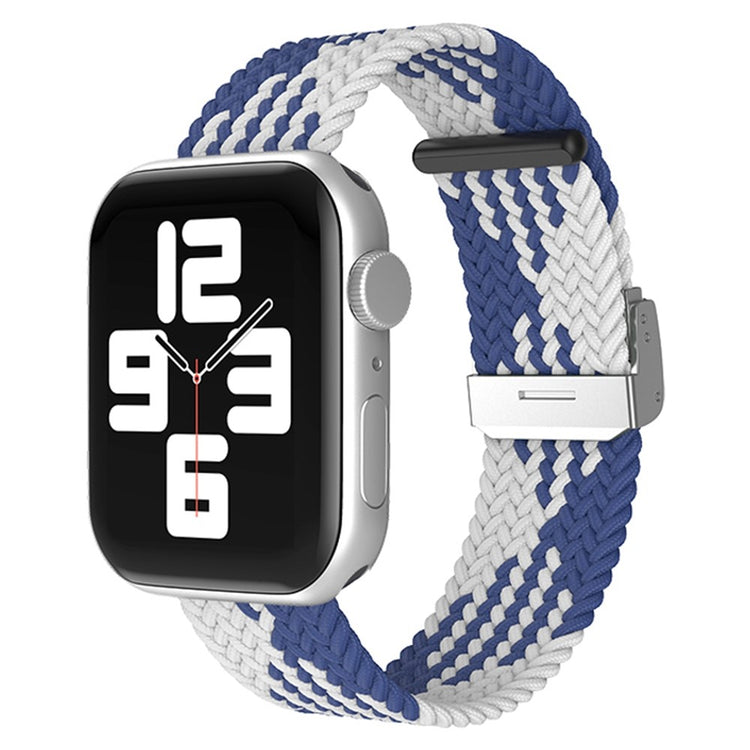 Rigtigt hårdfør Apple Watch Series 7 45mm Stof Urrem - Blå#serie_20