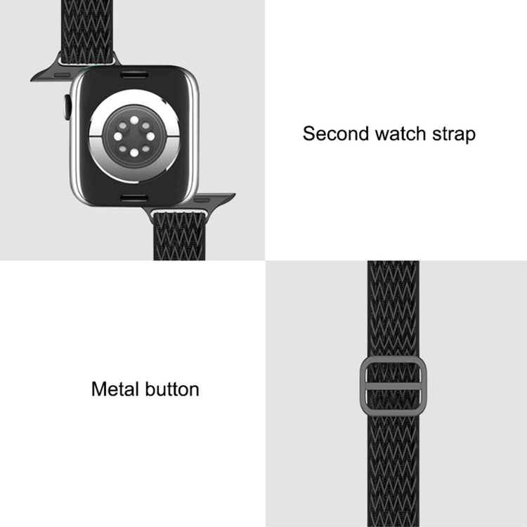 Rigtigt skøn Apple Watch Series 7 45mm Stof Urrem - Blå#serie_9