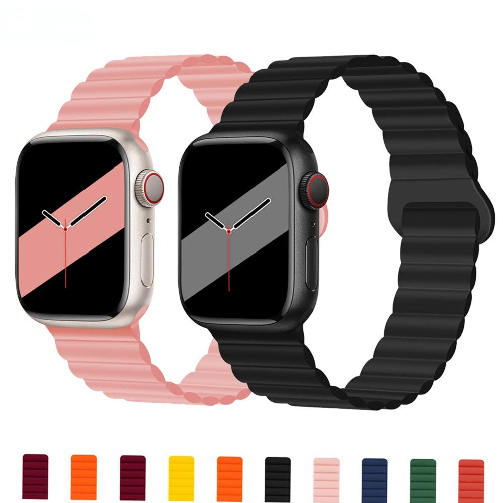 Mega kønt Apple Watch Series 7 45mm Silikone Urrem - Brun#serie_12