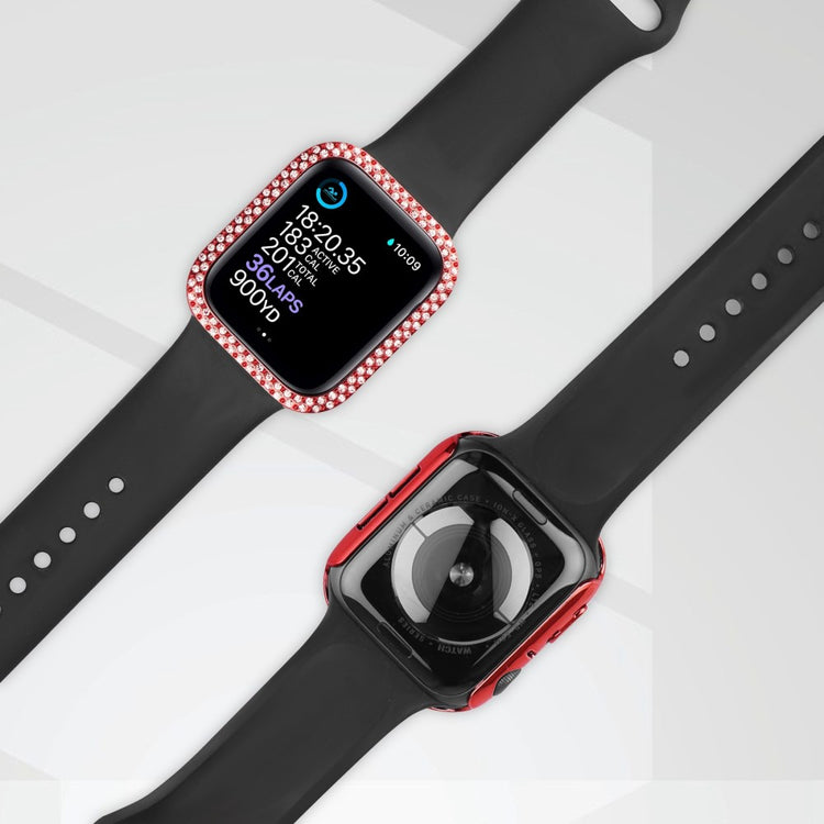 Apple Watch Ultra Plastik Cover med Rem og Hærdet Glas - Rød#serie_4