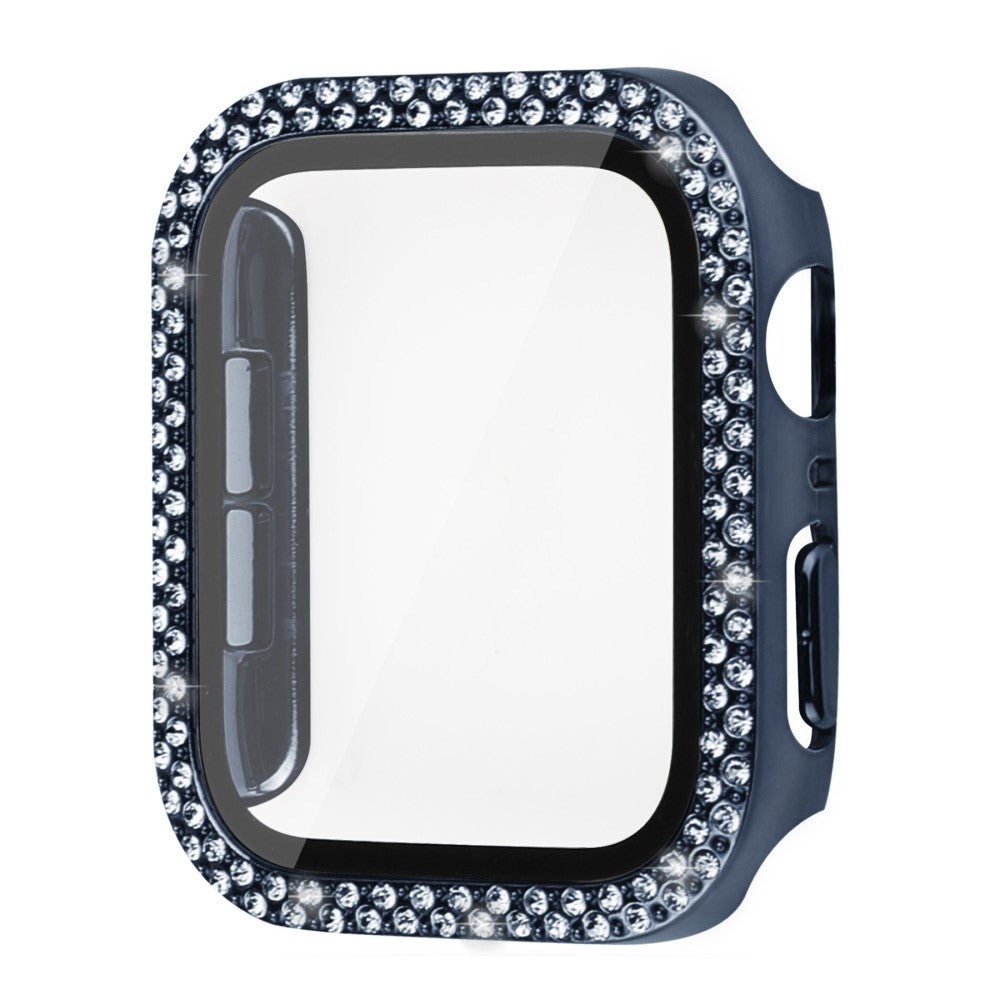 Godt Apple Watch Ultra Cover med Skærmbeskytter i Plastik og Hærdet Glas - Blå#serie_8