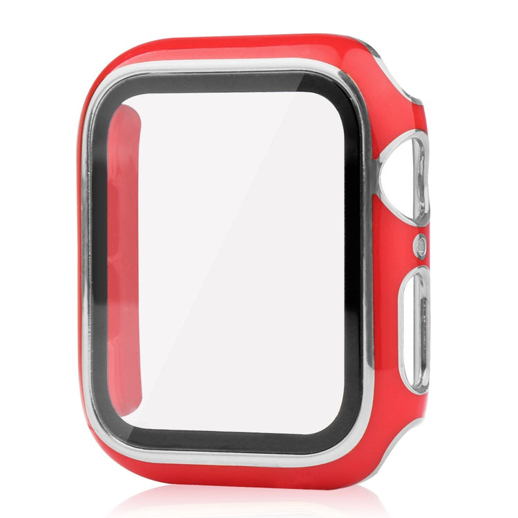 Mega Fed Apple Watch Ultra Cover med Skærmbeskytter i Plastik og Hærdet Glas - Rød#serie_8