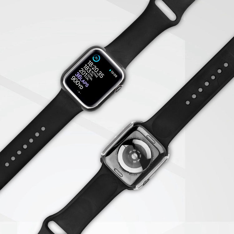 Apple Watch Ultra Plastik Cover med Cover og Hærdet Glas - Sort#serie_1