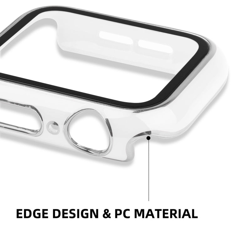 Apple Watch Ultra Plastik Cover med Cover og Hærdet Glas - Hvid#serie_3