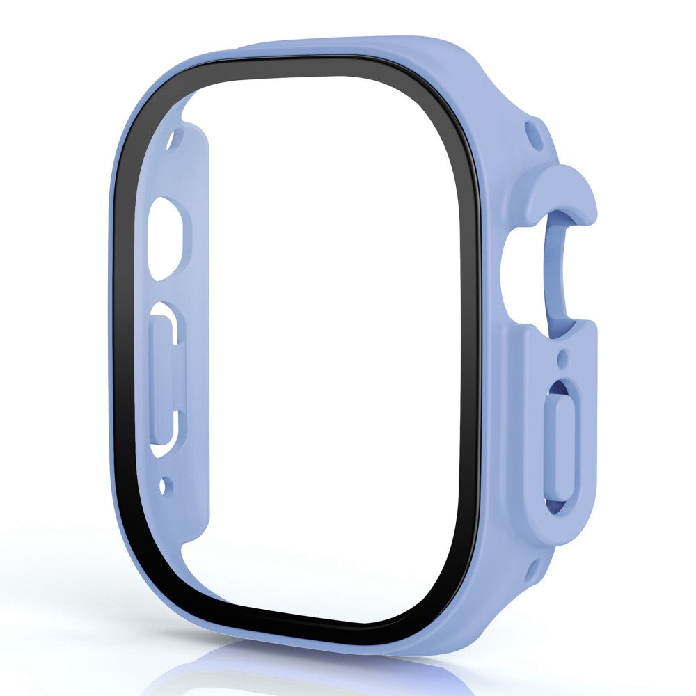 Beskyttende Apple Watch Ultra Cover med Skærmbeskytter i Plastik og Hærdet Glas - Blå#serie_4