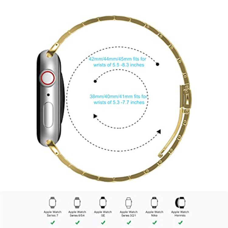 Rigtigt kønt Universal Apple Metal Urrem - Guld#serie_2