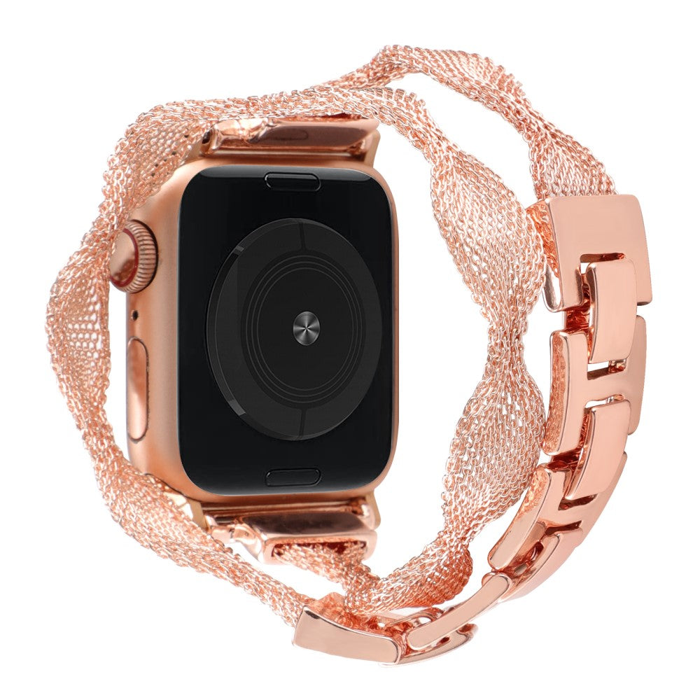Mega Hårdfør Metal Universal Rem passer til Apple Smartwatch - Pink#serie_1