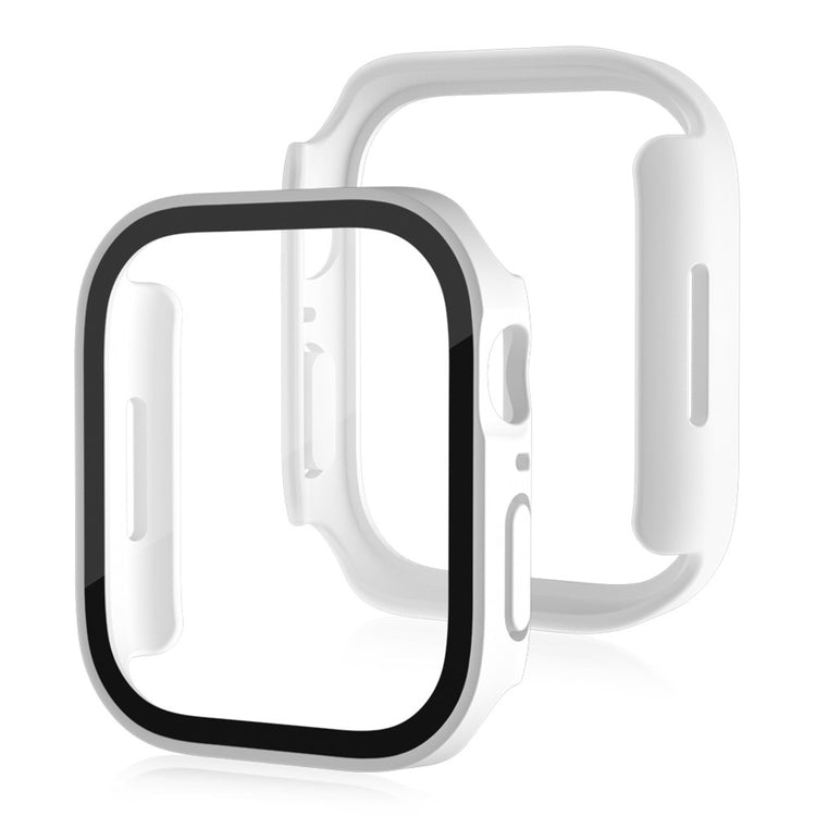 Super Fed Universal Apple Cover med Skærmbeskytter i Plastik og Hærdet Glas - Hvid#serie_2