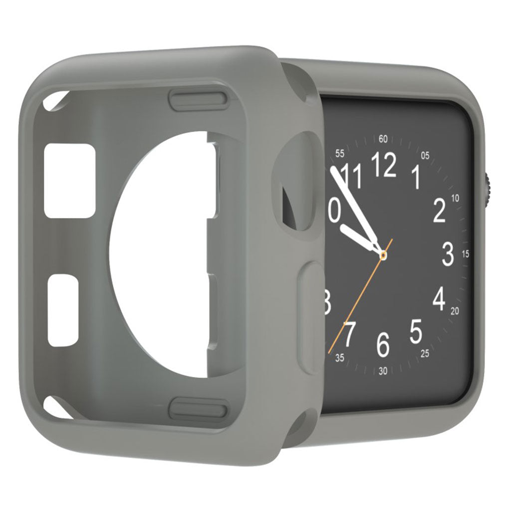 Vildt Fed Apple Watch Series 1-3 42mm Silikone Cover - Sølv#serie_3