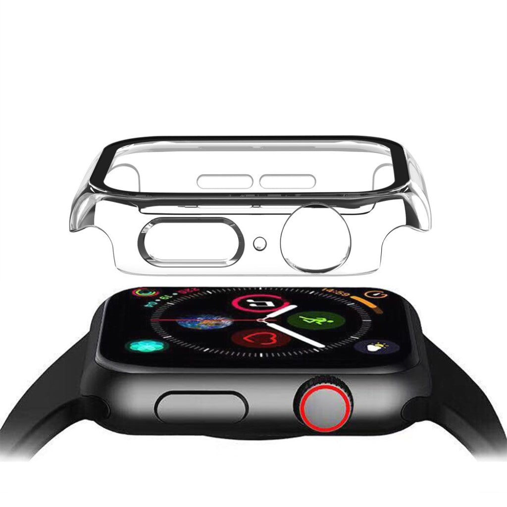 Alle Tiders Apple Watch Series 1-3 42mm Cover med Skærmbeskytter i Hærdet Glas - Gennemsigtig#serie_3