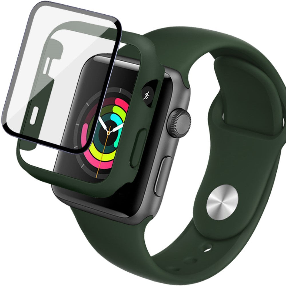 Apple Watch Series 1-3 42mm Silikone Cover med Rem - Grøn#serie_3