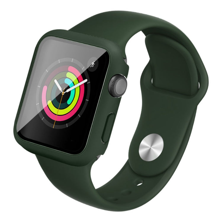 Apple Watch Series 1-3 42mm Silikone Cover med Rem - Grøn#serie_3