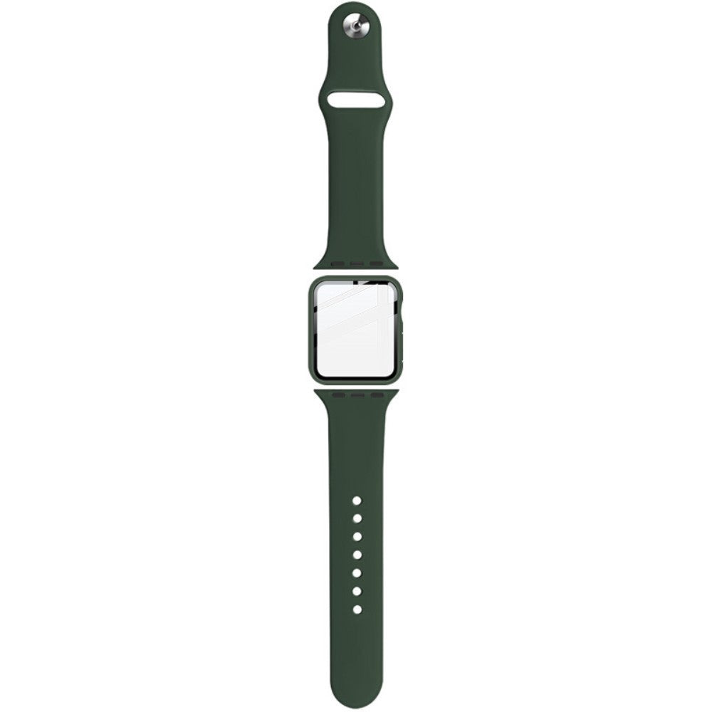 Apple Watch Series 1-3 42mm Silikone Cover med Rem - Grøn#serie_3