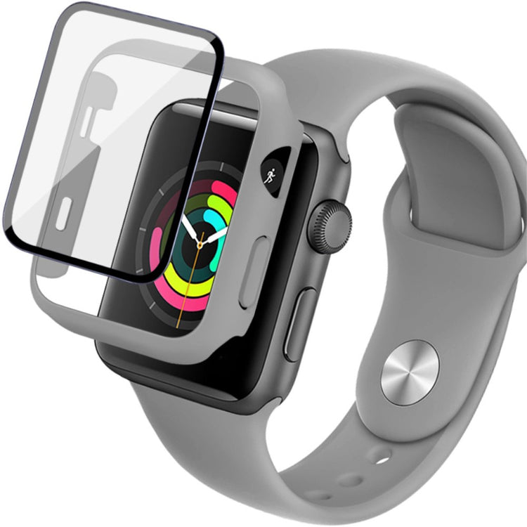 Apple Watch Series 1-3 42mm Silikone Cover med Rem - Sølv#serie_4