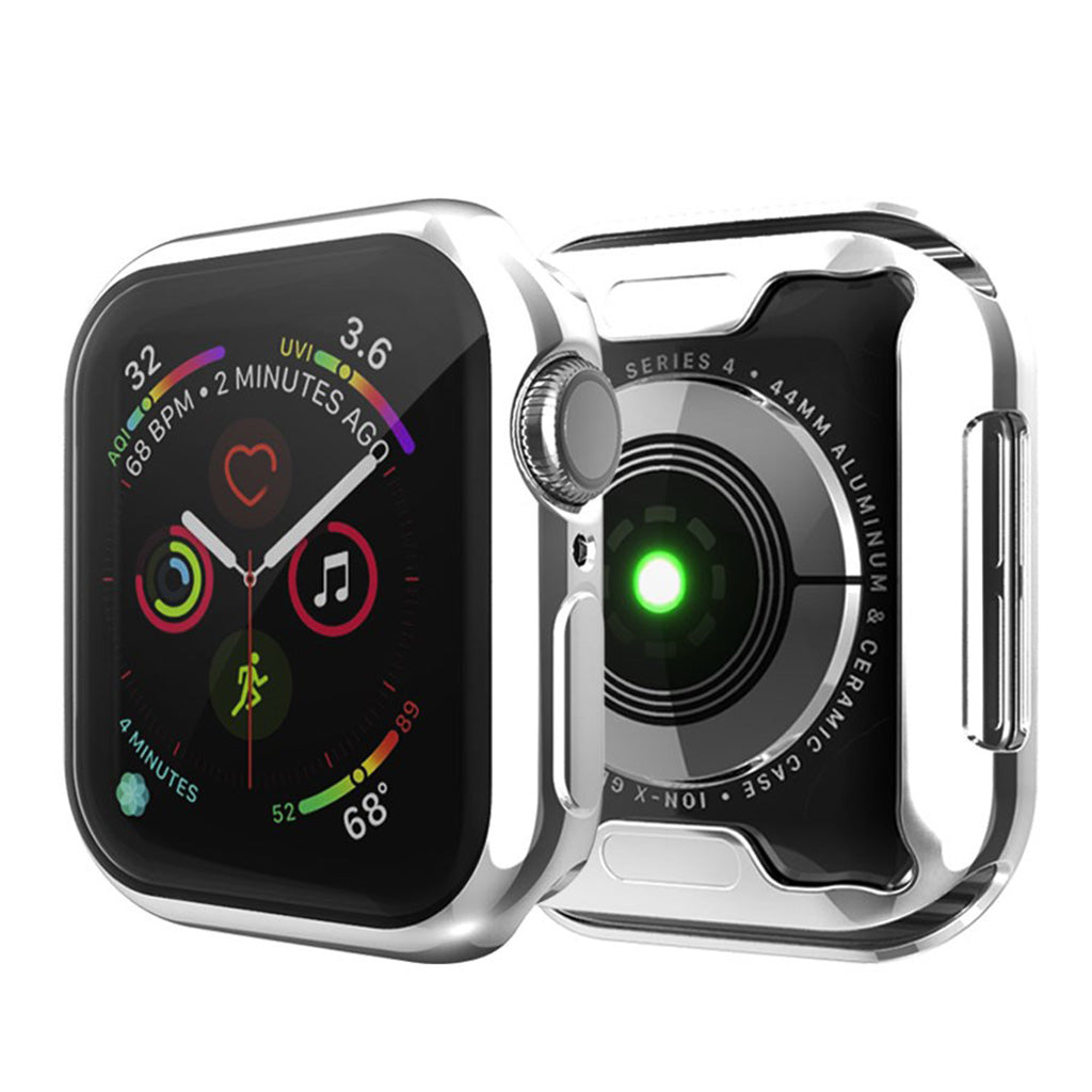 Apple Watch Series 1-3 38mm Gennemsigtig Silikone Bumper  - Sølv#serie_5