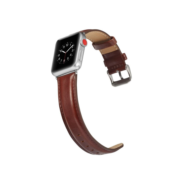 Rigtigt fed Apple Watch Series 4 40mm Ægte læder Rem - Brun#serie_1