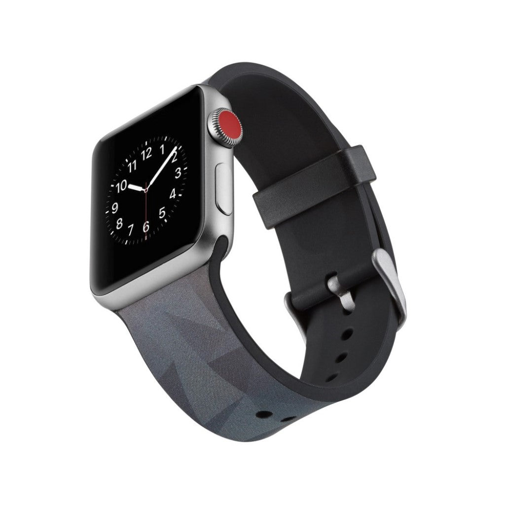 Meget slidstærk Apple Watch Series 4 40mm Silikone Rem - Sølv#serie_1