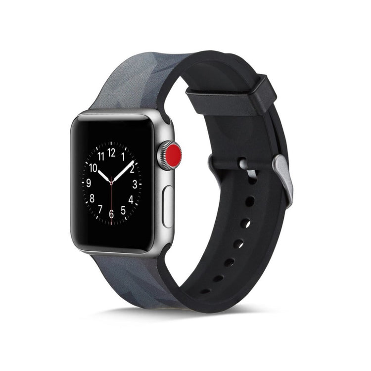 Meget slidstærk Apple Watch Series 4 40mm Silikone Rem - Sølv#serie_1