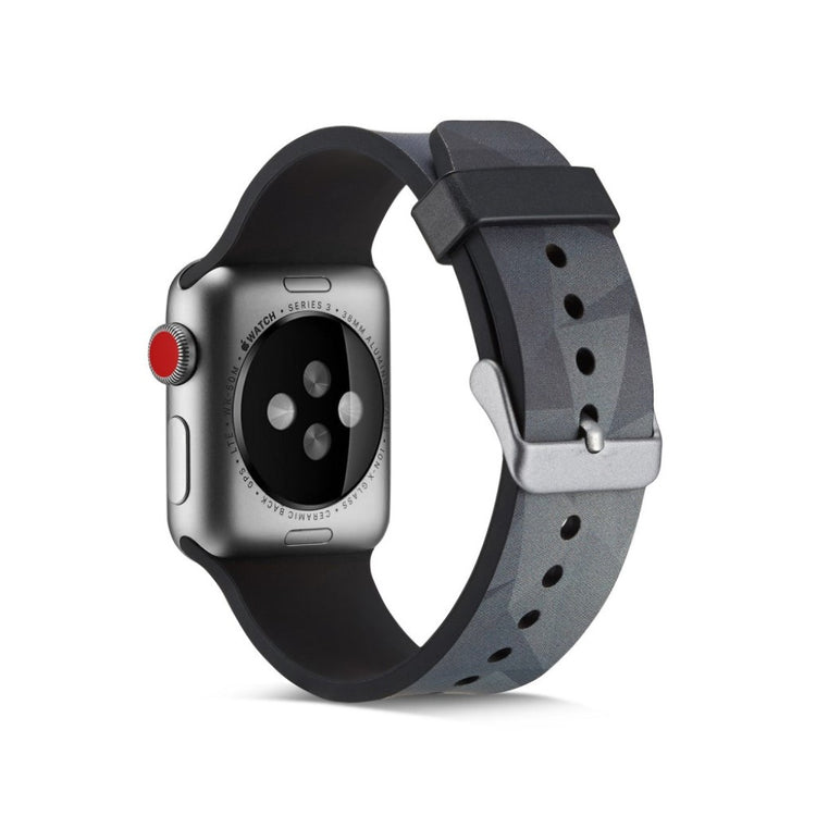 Meget slidstærk Apple Watch Series 4 40mm Silikone Rem - Sølv#serie_1