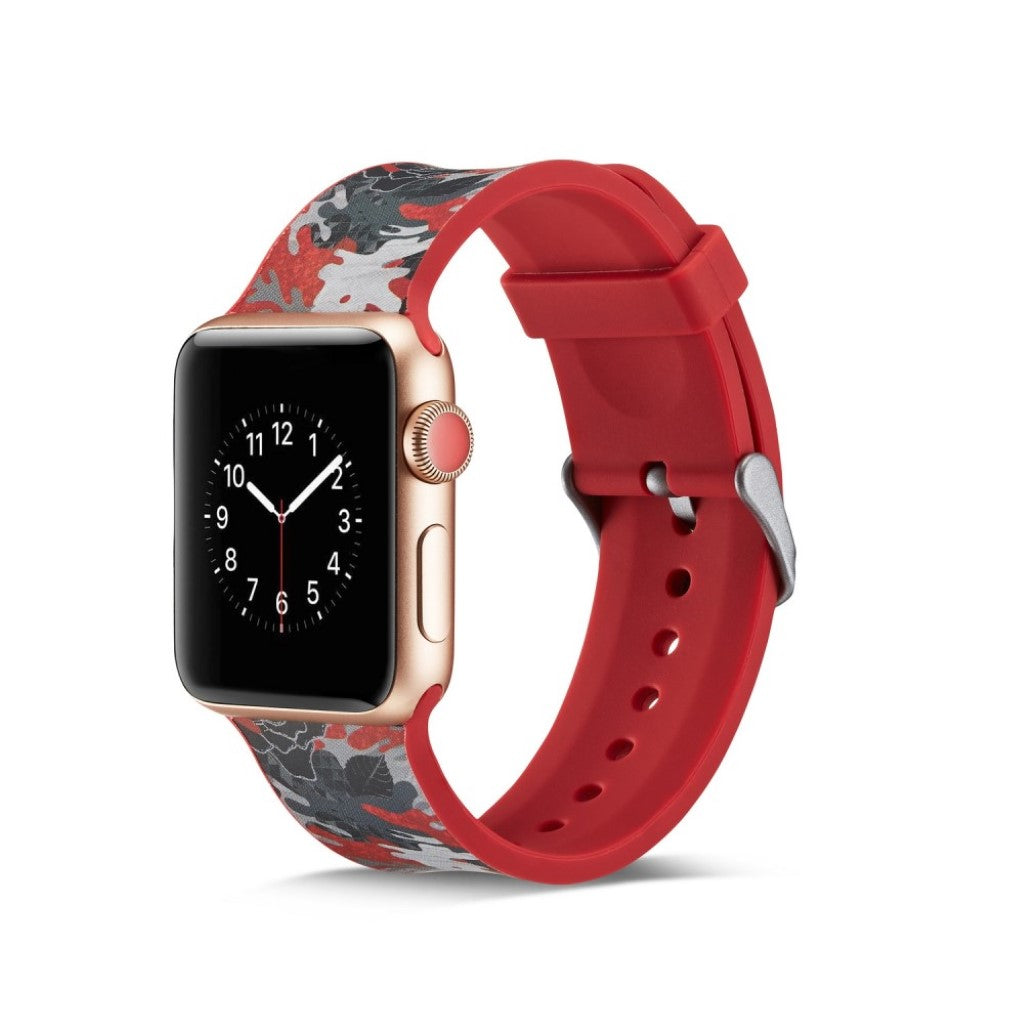 Meget slidstærk Apple Watch Series 4 40mm Silikone Rem - Flerfarvet#serie_10