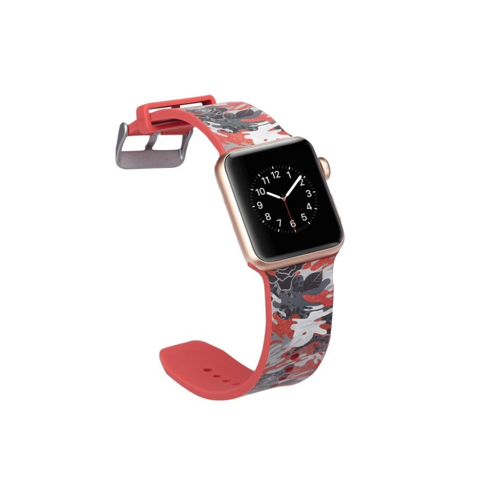 Meget slidstærk Apple Watch Series 4 40mm Silikone Rem - Flerfarvet#serie_10