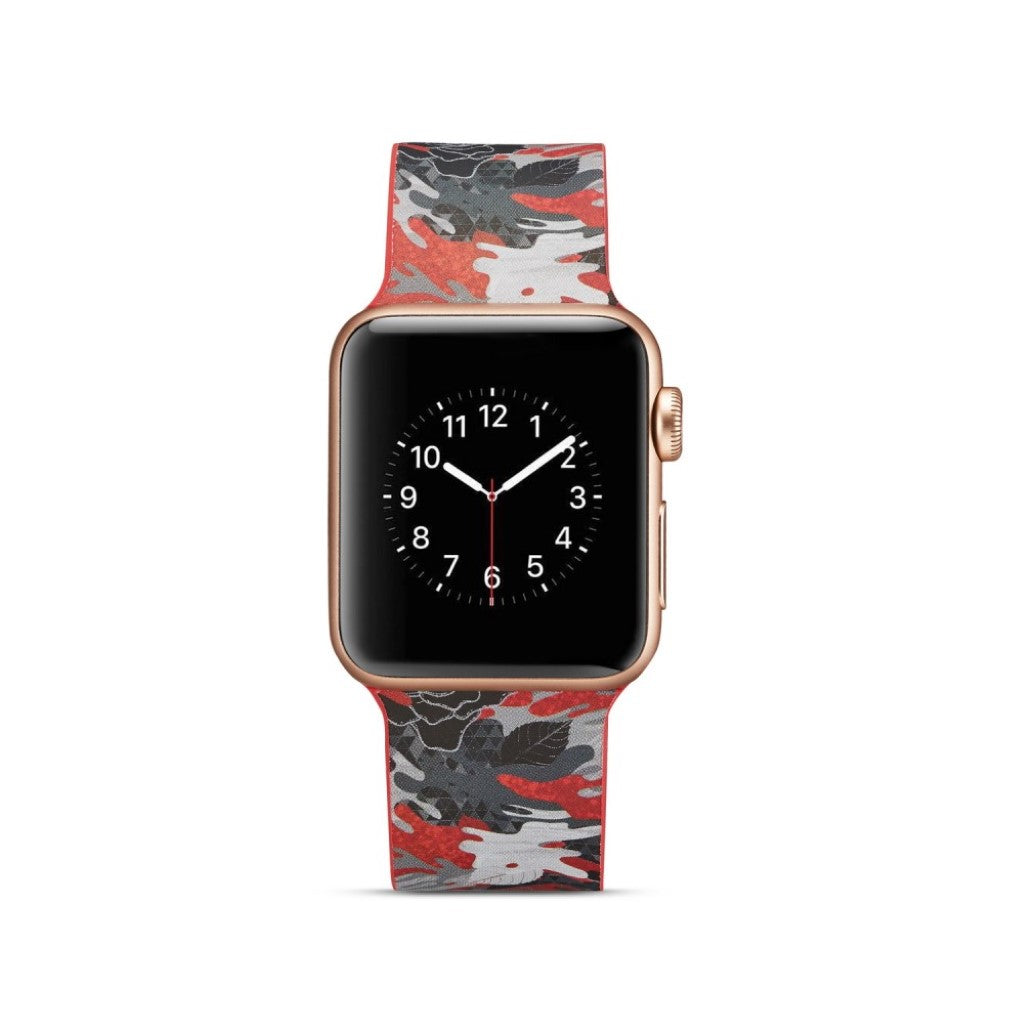 Meget slidstærk Apple Watch Series 4 40mm Silikone Rem - Flerfarvet#serie_10