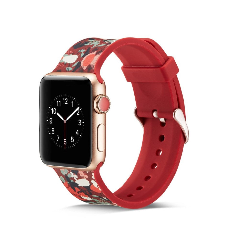 Meget slidstærk Apple Watch Series 4 40mm Silikone Rem - Flerfarvet#serie_11