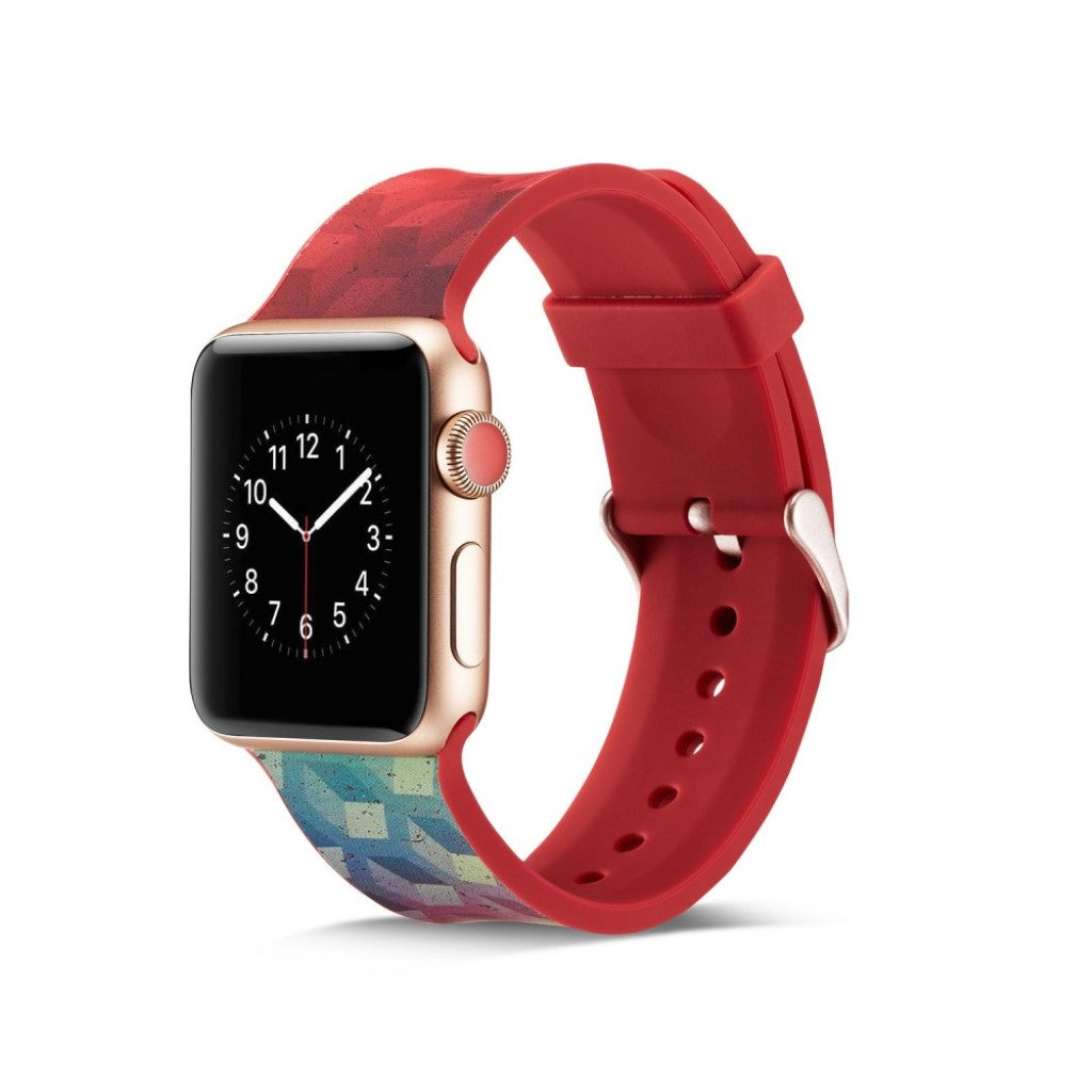 Meget slidstærk Apple Watch Series 4 40mm Silikone Rem - Flerfarvet#serie_12