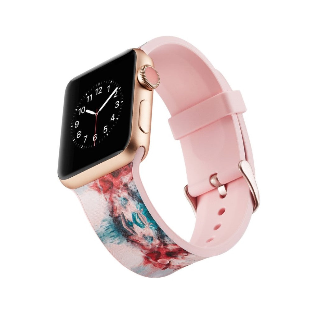 Meget slidstærk Apple Watch Series 4 40mm Silikone Rem - Flerfarvet#serie_13