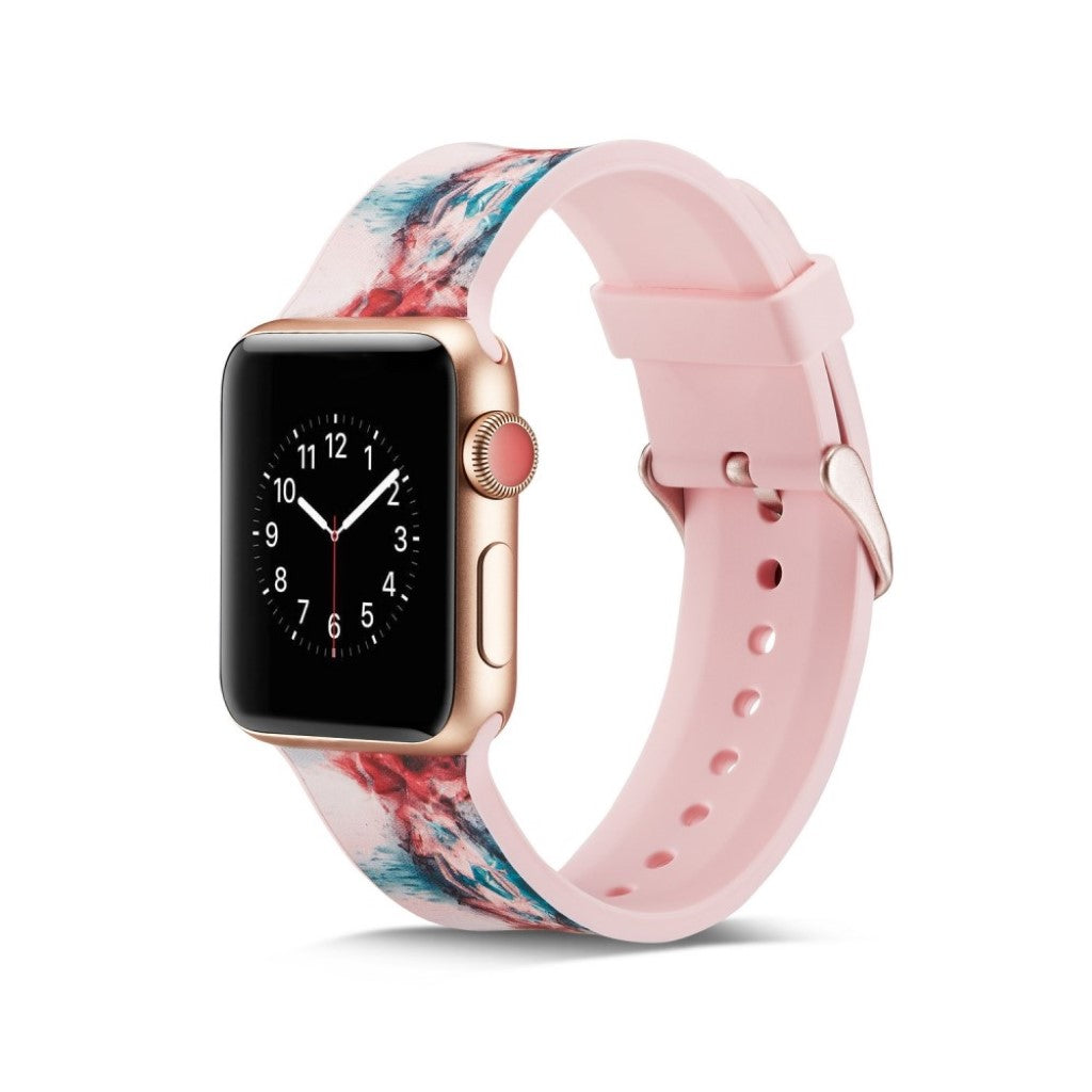 Meget slidstærk Apple Watch Series 4 40mm Silikone Rem - Flerfarvet#serie_13