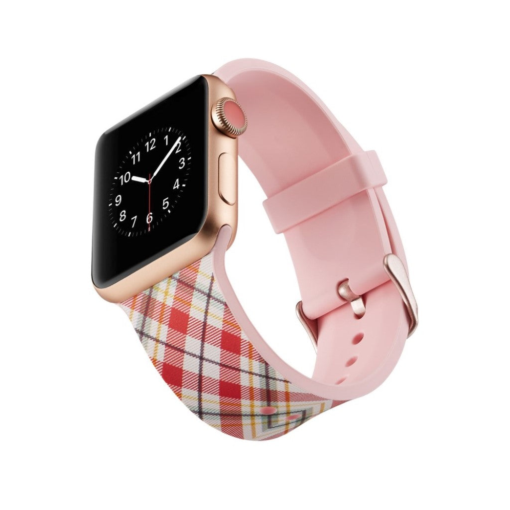 Meget slidstærk Apple Watch Series 4 40mm Silikone Rem - Flerfarvet#serie_14