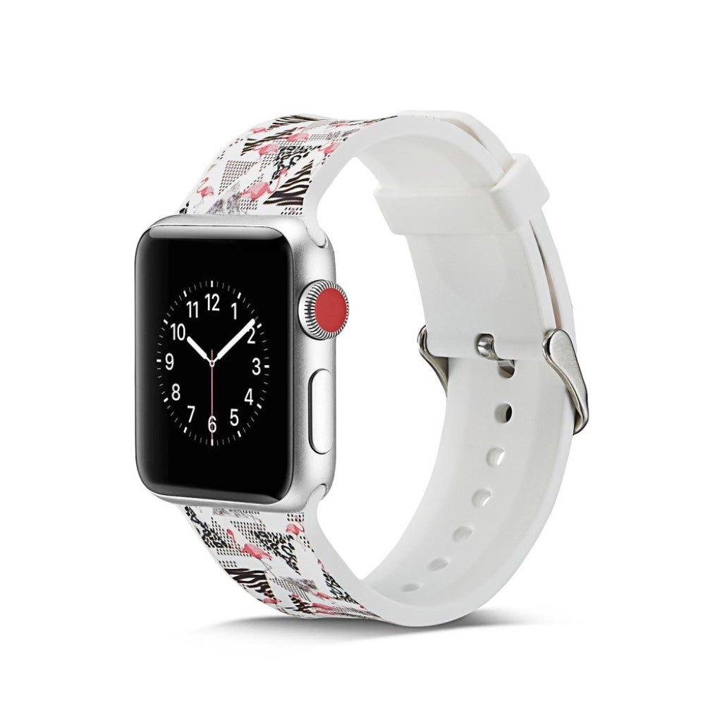 Meget slidstærk Apple Watch Series 4 40mm Silikone Rem - Flerfarvet#serie_15