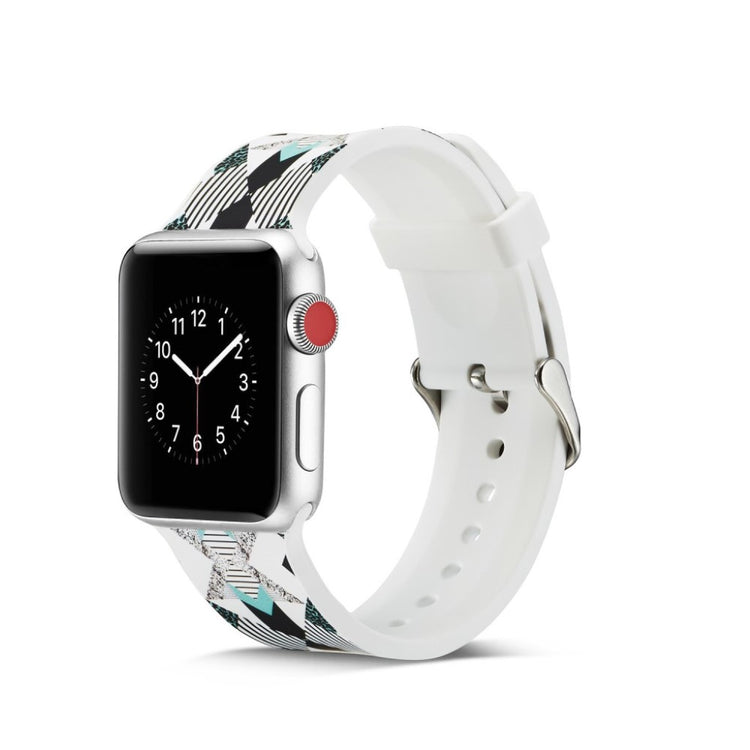 Meget slidstærk Apple Watch Series 4 40mm Silikone Rem - Flerfarvet#serie_16