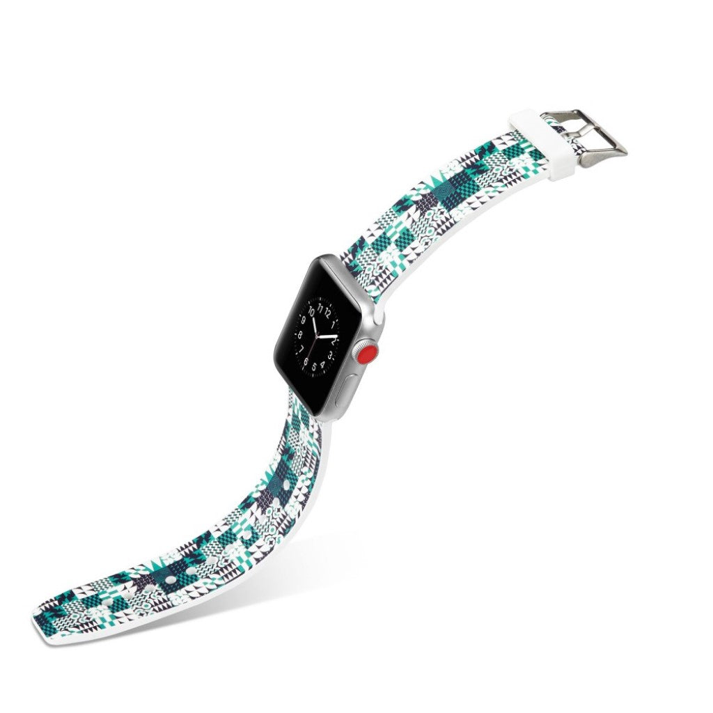 Meget slidstærk Apple Watch Series 4 40mm Silikone Rem - Flerfarvet#serie_19