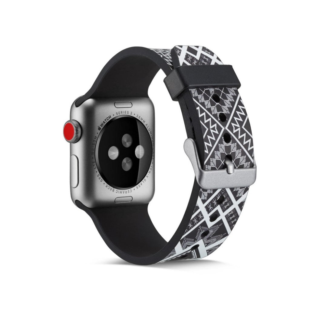 Meget slidstærk Apple Watch Series 4 40mm Silikone Rem - Flerfarvet#serie_2