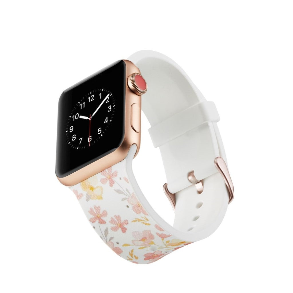 Meget slidstærk Apple Watch Series 4 40mm Silikone Rem - Flerfarvet#serie_20