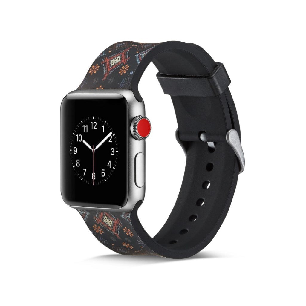 Meget slidstærk Apple Watch Series 4 40mm Silikone Rem - Flerfarvet#serie_3