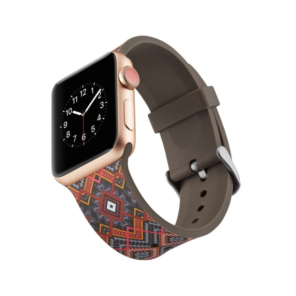 Meget slidstærk Apple Watch Series 4 40mm Silikone Rem - Flerfarvet#serie_4