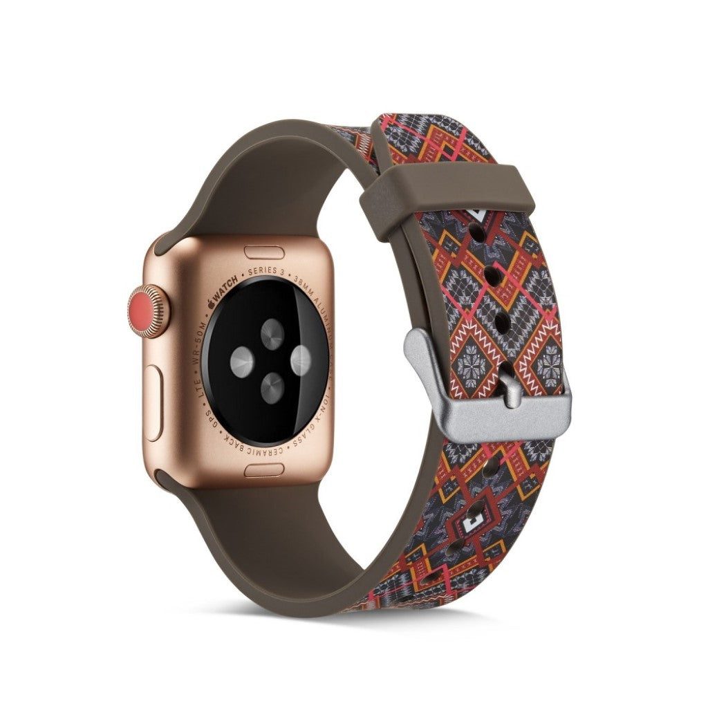 Meget slidstærk Apple Watch Series 4 40mm Silikone Rem - Flerfarvet#serie_4