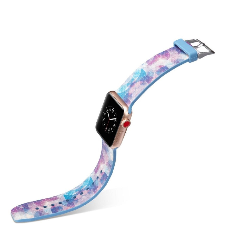 Meget slidstærk Apple Watch Series 4 40mm Silikone Rem - Flerfarvet#serie_5