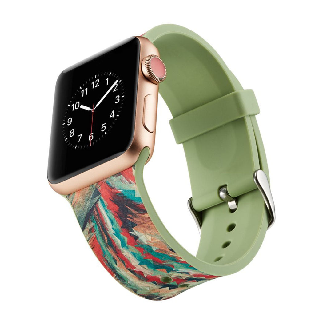 Meget slidstærk Apple Watch Series 4 40mm Silikone Rem - Flerfarvet#serie_6