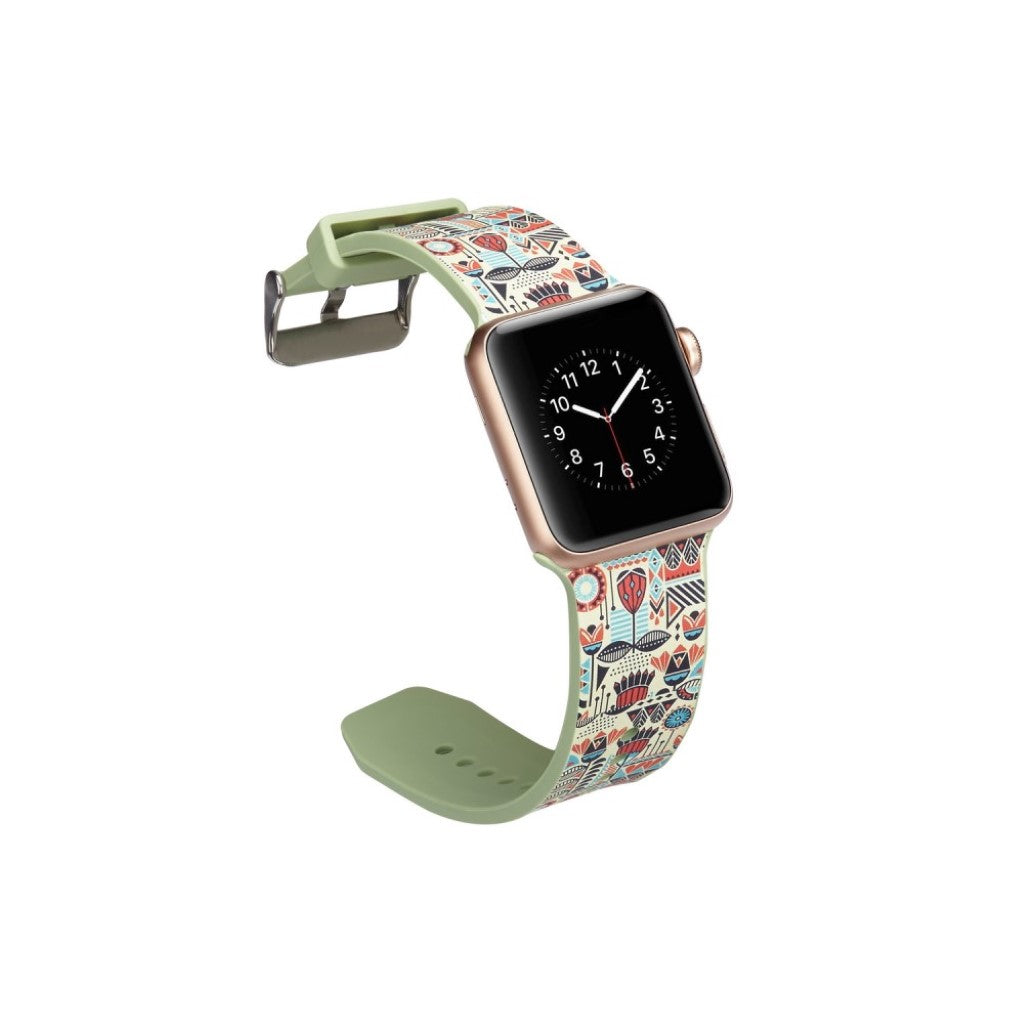 Meget slidstærk Apple Watch Series 4 40mm Silikone Rem - Flerfarvet#serie_7