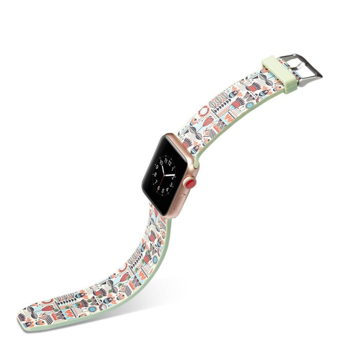 Meget slidstærk Apple Watch Series 4 40mm Silikone Rem - Flerfarvet#serie_7