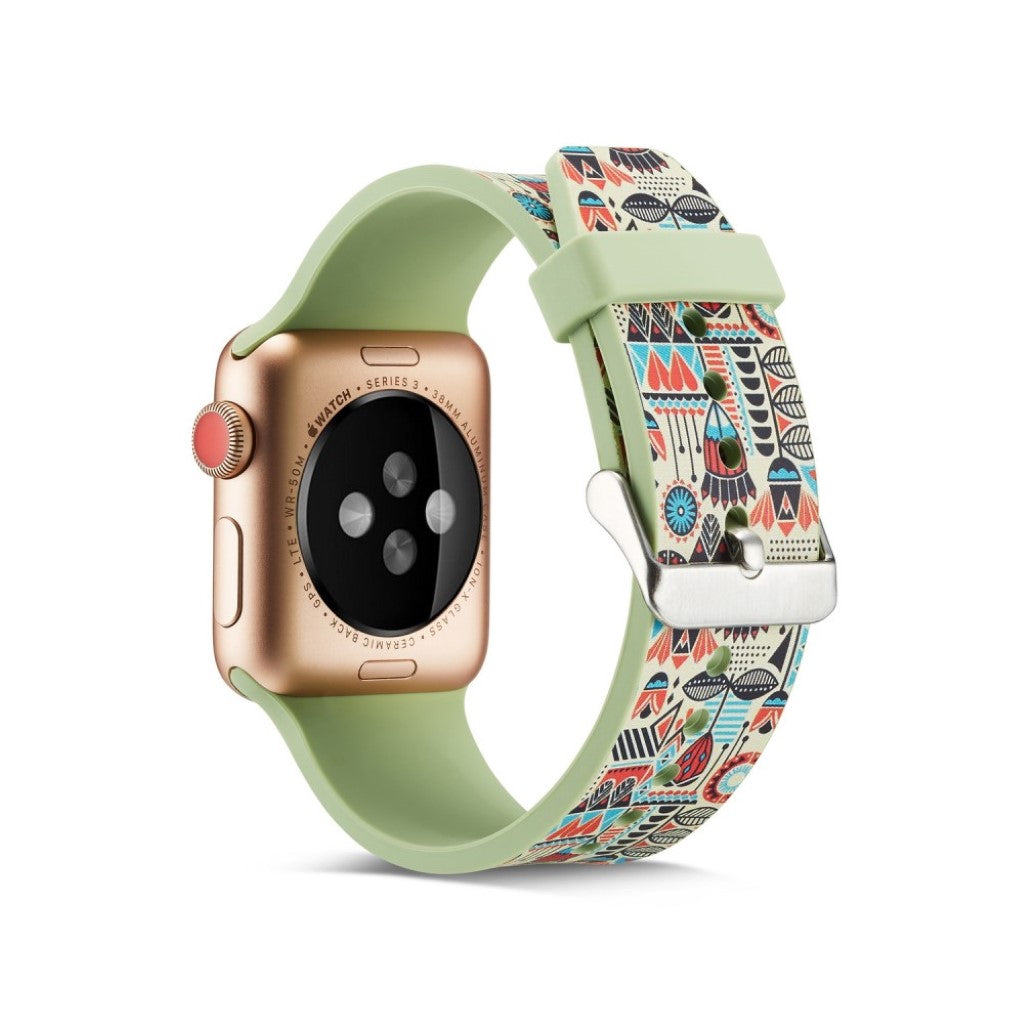 Meget slidstærk Apple Watch Series 4 40mm Silikone Rem - Flerfarvet#serie_7