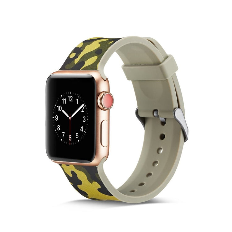 Meget slidstærk Apple Watch Series 4 40mm Silikone Rem - Grøn#serie_9